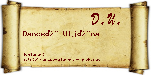Dancsó Uljána névjegykártya